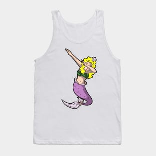 blonde dabbing mermaid Tank Top